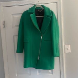 J Crew green wool coat